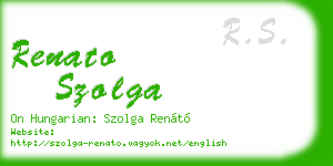 renato szolga business card
